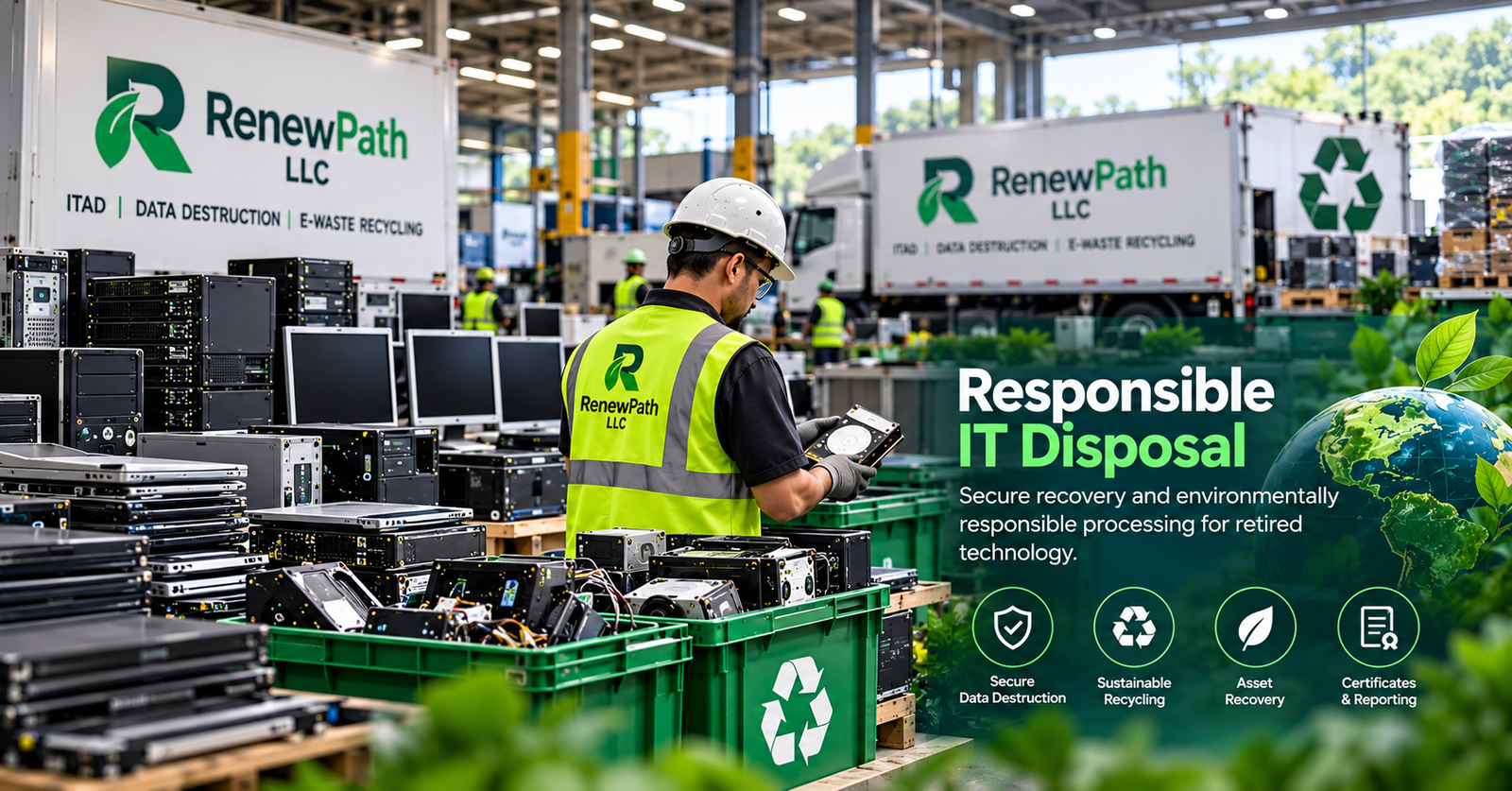 RenewPath responsible IT asset recovery and environmentally responsible processing for retired technology